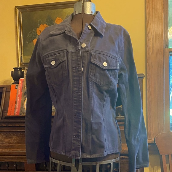 Karen Kane Navy Denim Jacket - Picture 1 of 5
